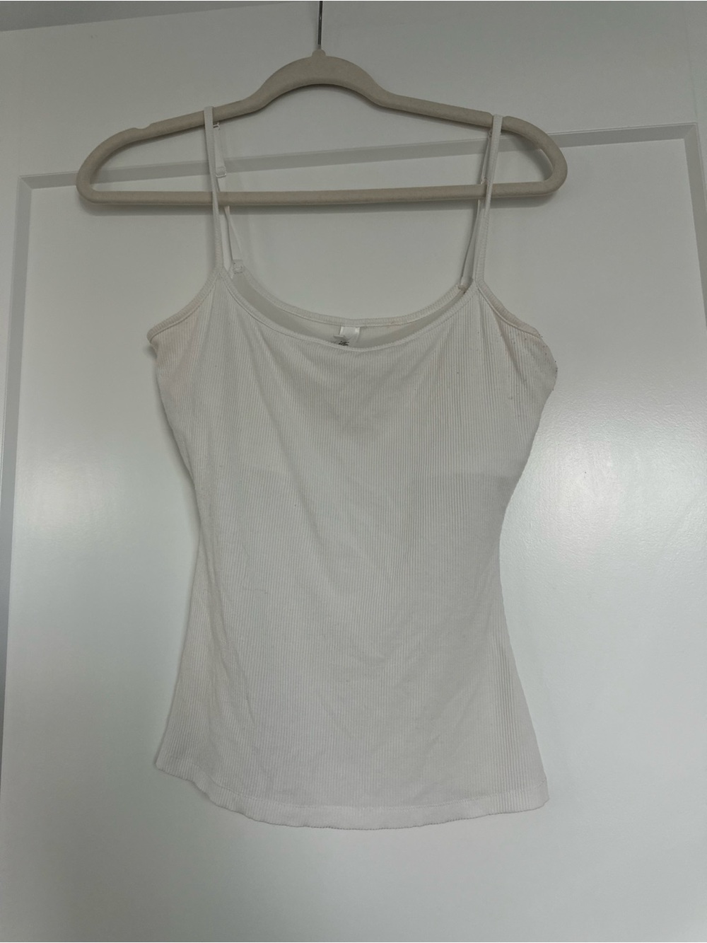 SKIMS Cream Ribbed Spaghetti Strap Camisole